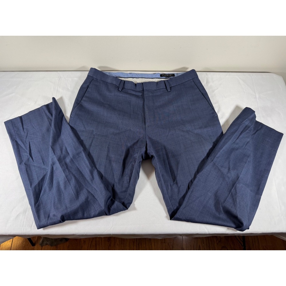 Banana Republic Tailored Slim Fit Blue Dress Pants Mens 33x30 Micro Pattern